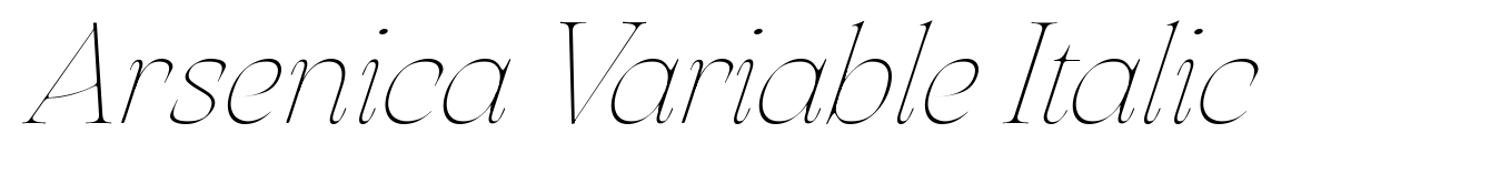 Arsenica Variable Italic